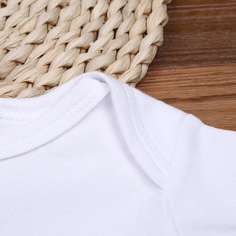 هوي بيبي بودي بودي للأطفال الرضع أنا أحب أمي وأبي معطف أبيض للأولاد بيبي زي 100% قطن حللا ملابس حديثي الولادة #5