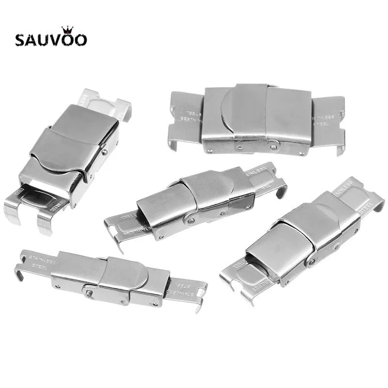 

5pcs/lot High Quality Silver Stainless Steel Flat End Fastener Clasps Jewelry Connectors for Leather Cord Jewelry Making F3481