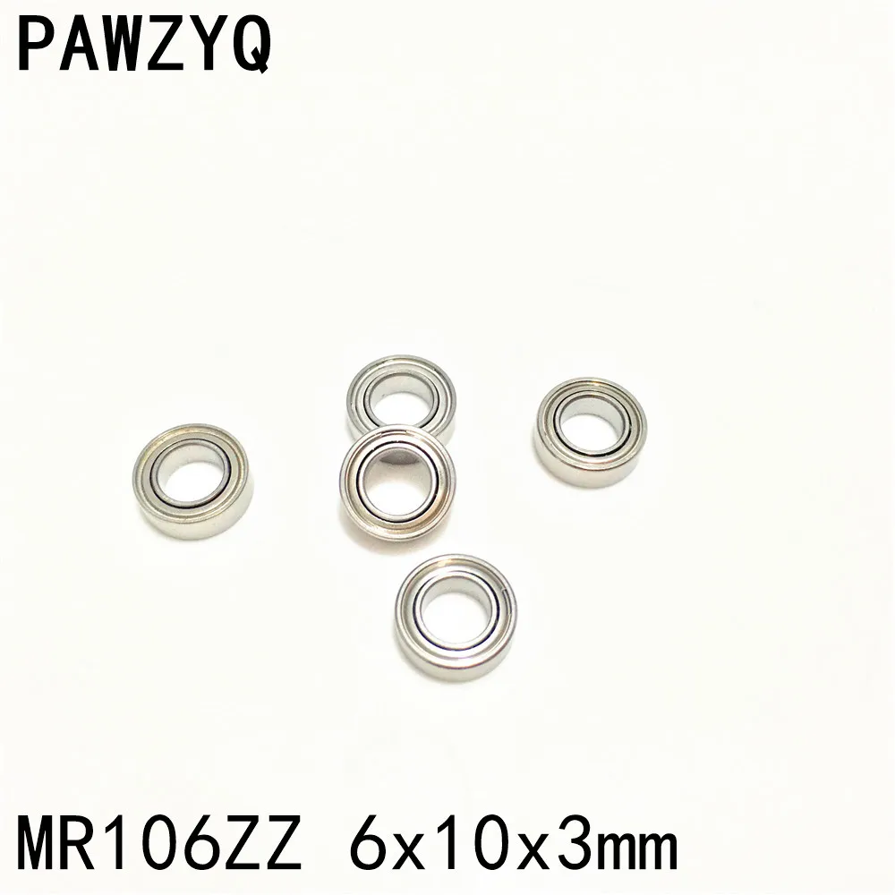 100pcs MR106ZZ MR106 2Z 6x10x3mm Deep Groove Ball Bearing Metal Shielded Miniature Model Bearings