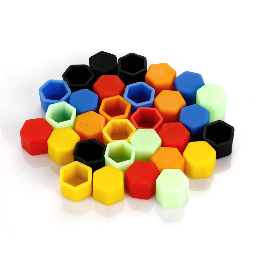 New Arrival 20pcs Silicone 17/19/21mm Car Bolt Caps Wheel Nuts Covers Practical Hub Screw Cap Protector Car-styling