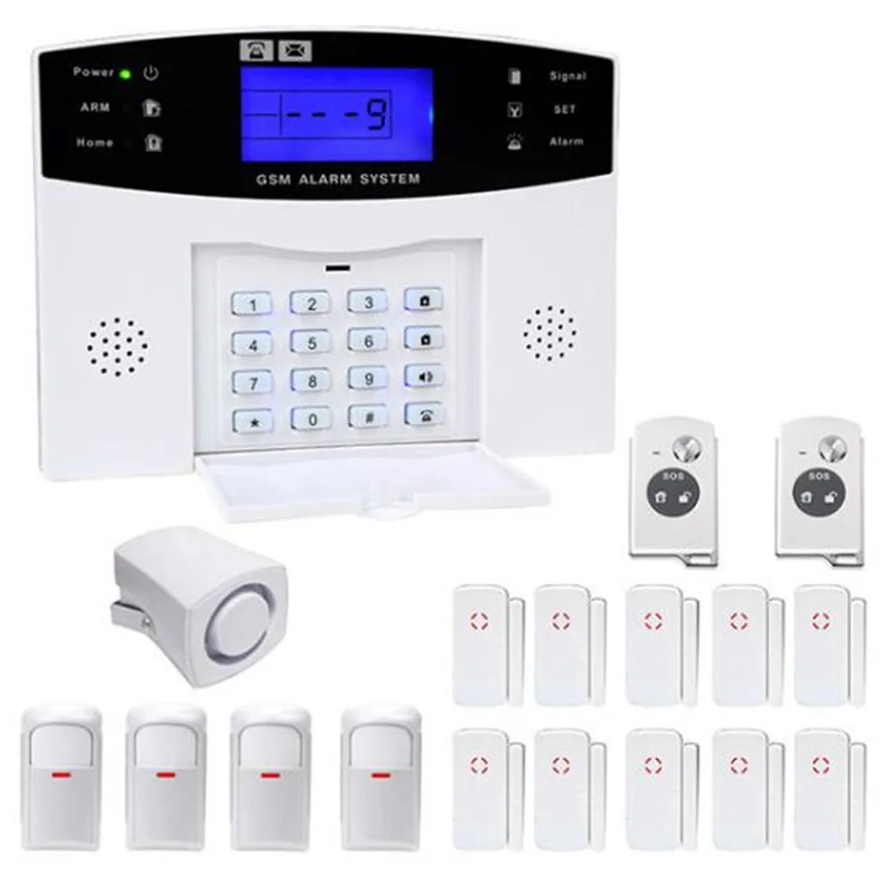 GSM Alarm System Keyboard Control 4PIR Sensor 12 Door Contact