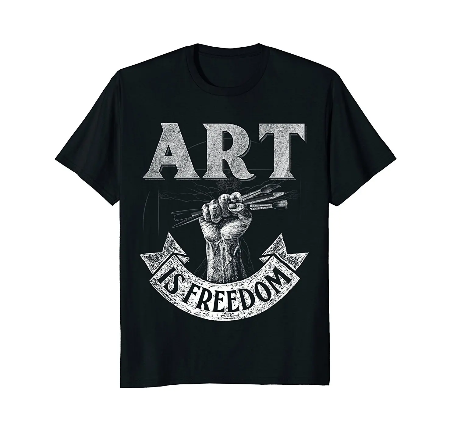 2019 New Fashion Low Price Round Neck Men Tees Art Is Freedom Great T Shirt for Artists Who Love To Draw Logo Shirts