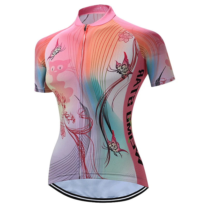 Weimostar Cat Women Sports Cycling Jersey Bike Short Sleeve Clothing Bicycle Shirts Reflective S-3XL