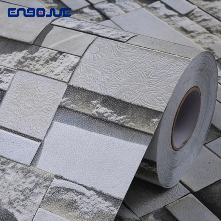 Waterproof Brick Vinyl Wall Paper Modern Bedroom Living TV Sofa Background Self-Adhesive PVC Wallpaper Room Decoration Stickers