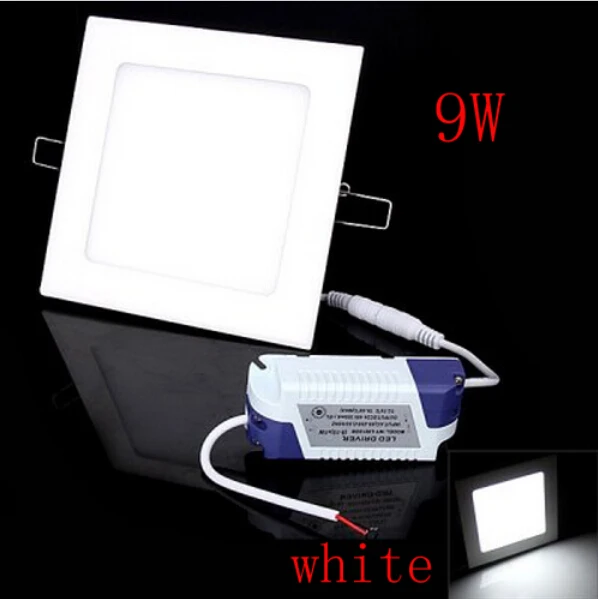 

Ultra thin design 9W LED ceiling recessed grid downlight round square panel light 145mm free shipping