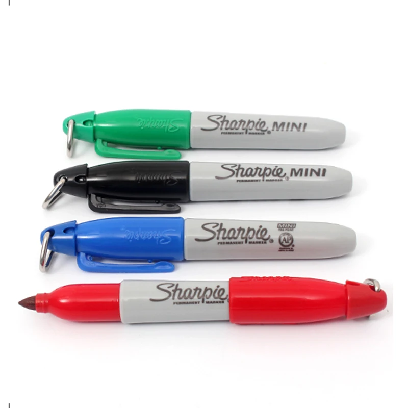 Mini marqueur Compact Sharpie 35113, avec porte-clés, marqueur de Purification d\'huile de papeterie sans poussière, 4/8 pièces