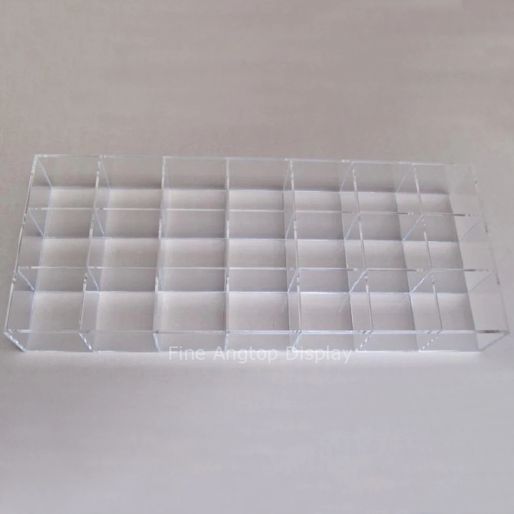 

21 Grids Transparent Acrylic Jewelry Bead Ring Earring Storage Box Plexiglass Small Container