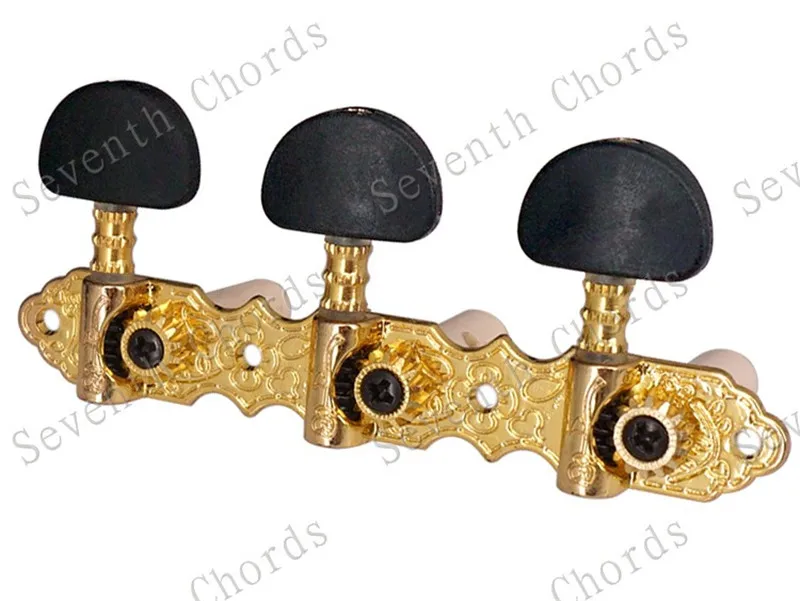 Ein Satz von 3R3L-Stimmwirbeln, Stimmmechaniken für klassische Gitarren, Zubehörteile, Musikinstrument. – Detail 5
