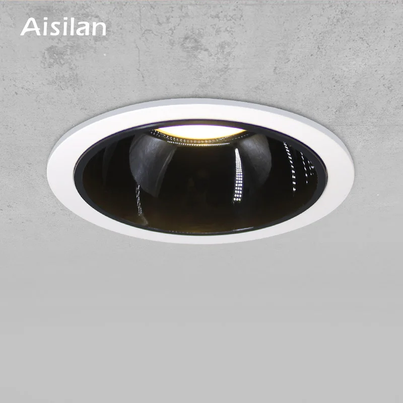 Aisilan Simple Style LED Recessed Downlight Hole D8cm Spotlight Built-in Anti-dazzle For Living Room Bedroom Corridor Foyer