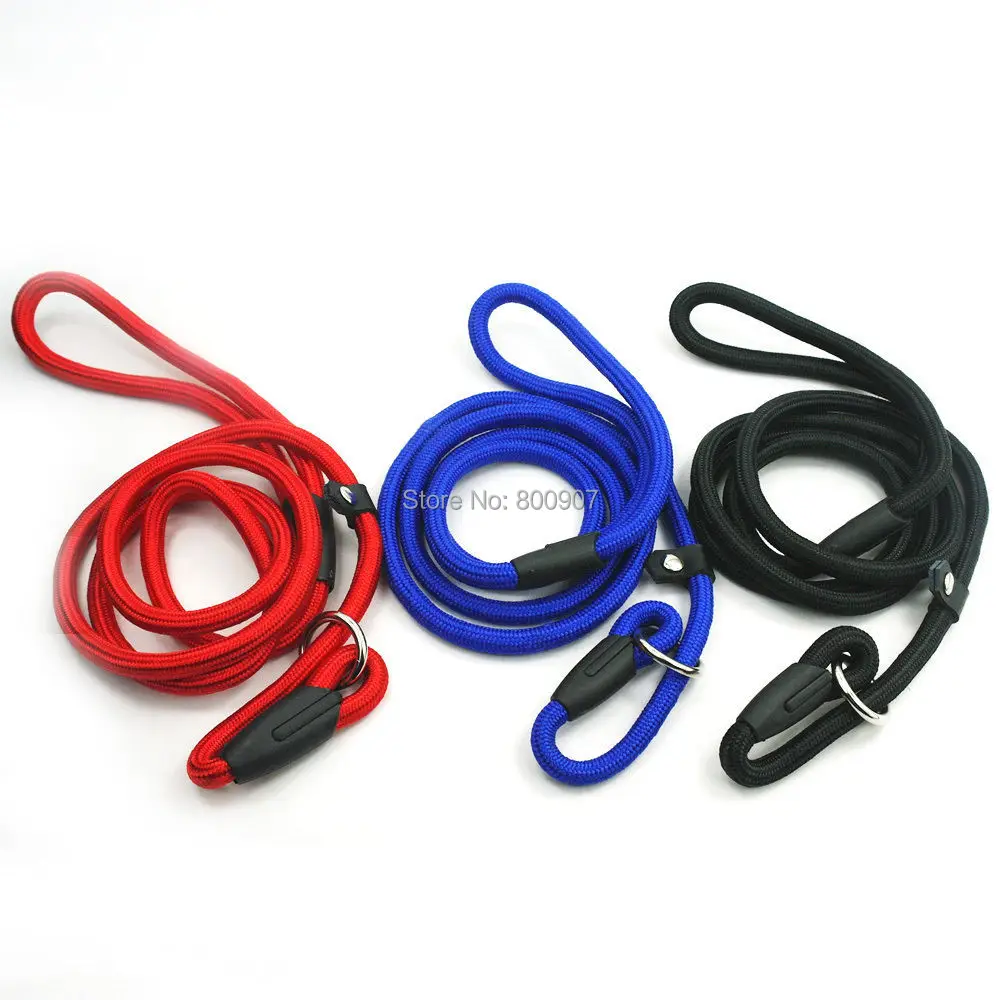 Nylon Rope P Chock Obedience Dog Pet Slip Training Leash Leads 3 Colors P Leash Dog Lead 52