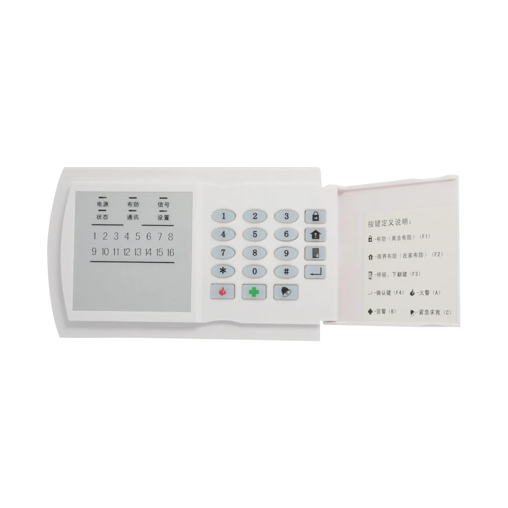 Factory sale Metal box Security Home PSTN alarm system 8/16 wired and 16 wireless zones Link to smoke detector PIR motion detect