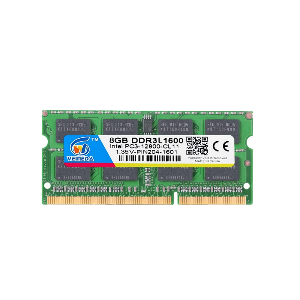 VEINEDA 8 gb ddr3l computer Laptop DDR3L DDR3 4GB 1600MHz PC3-12800 1.35V SO-DIMM Non-ECC