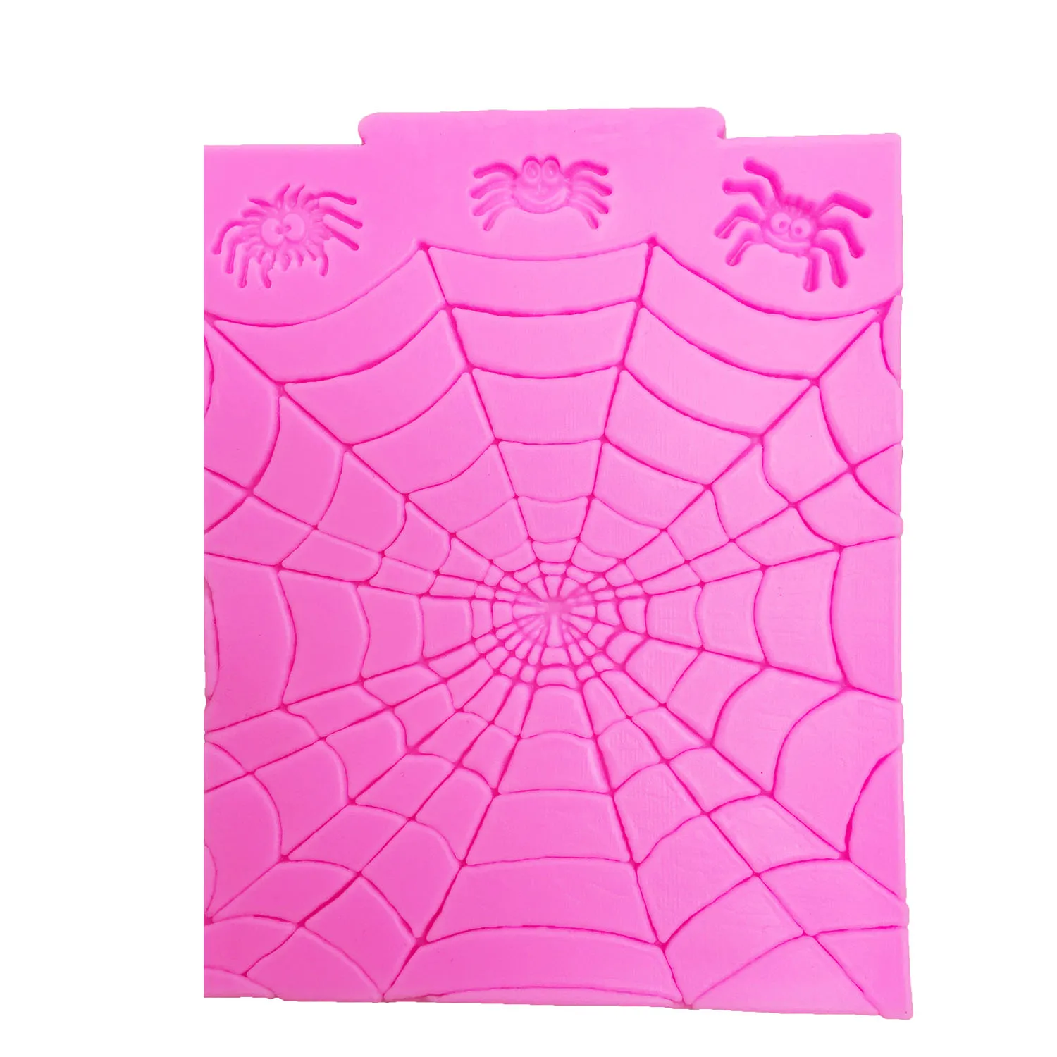M0746 Halloween Spider 3D Fondant Chocolate Silicone Molds Decorating Cobweb lace  for Cakes Baking Accessories Tools