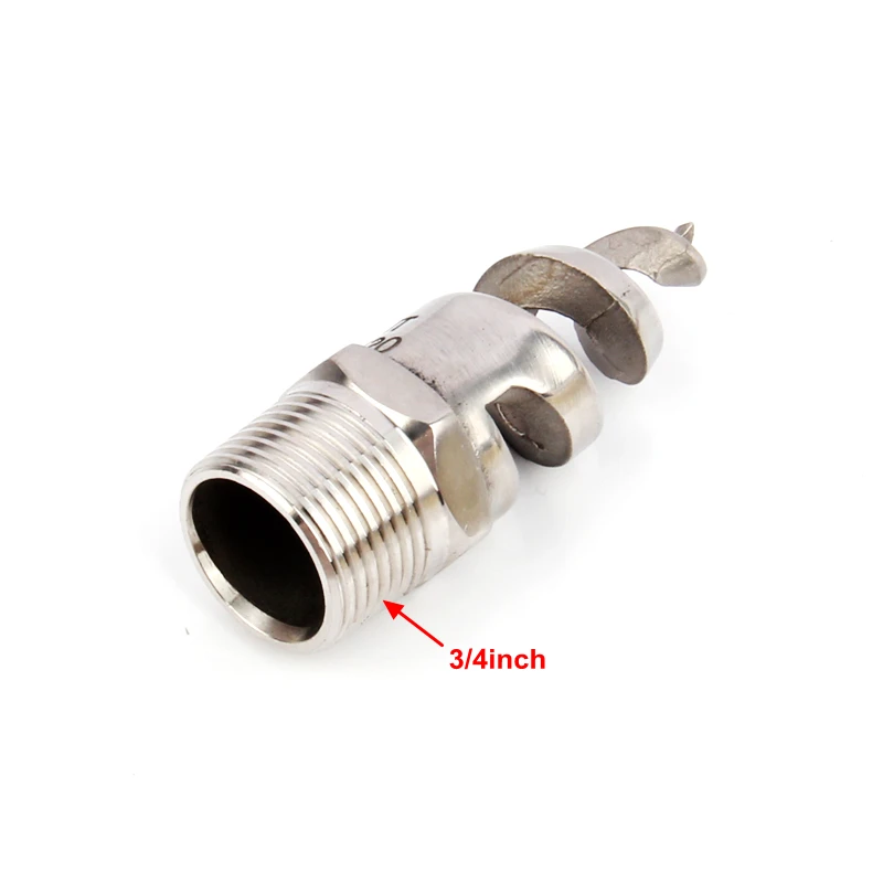 1-10pcs 3/4 Inch Male Thread Stainless Steel Spiral Nozzle Silver Atomizating Sprinkler Garden Irrigation Metal Nozzle