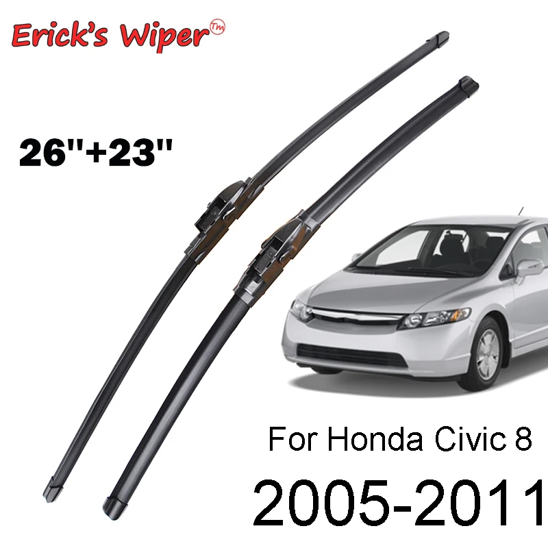 Erick\'s Wiper LHD Front Wiper Blades For Honda Civic 8 Sedan Windshield Windscreen Clean Window Brushes 26\