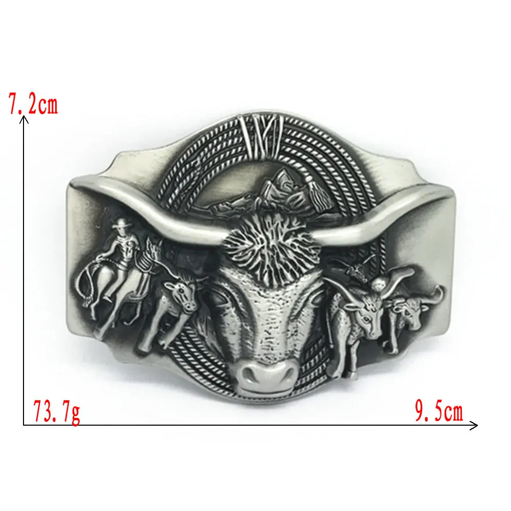 Europe and the United States the most popular western bull bullfighting knight alloy buckle for 4.0 belt Animal