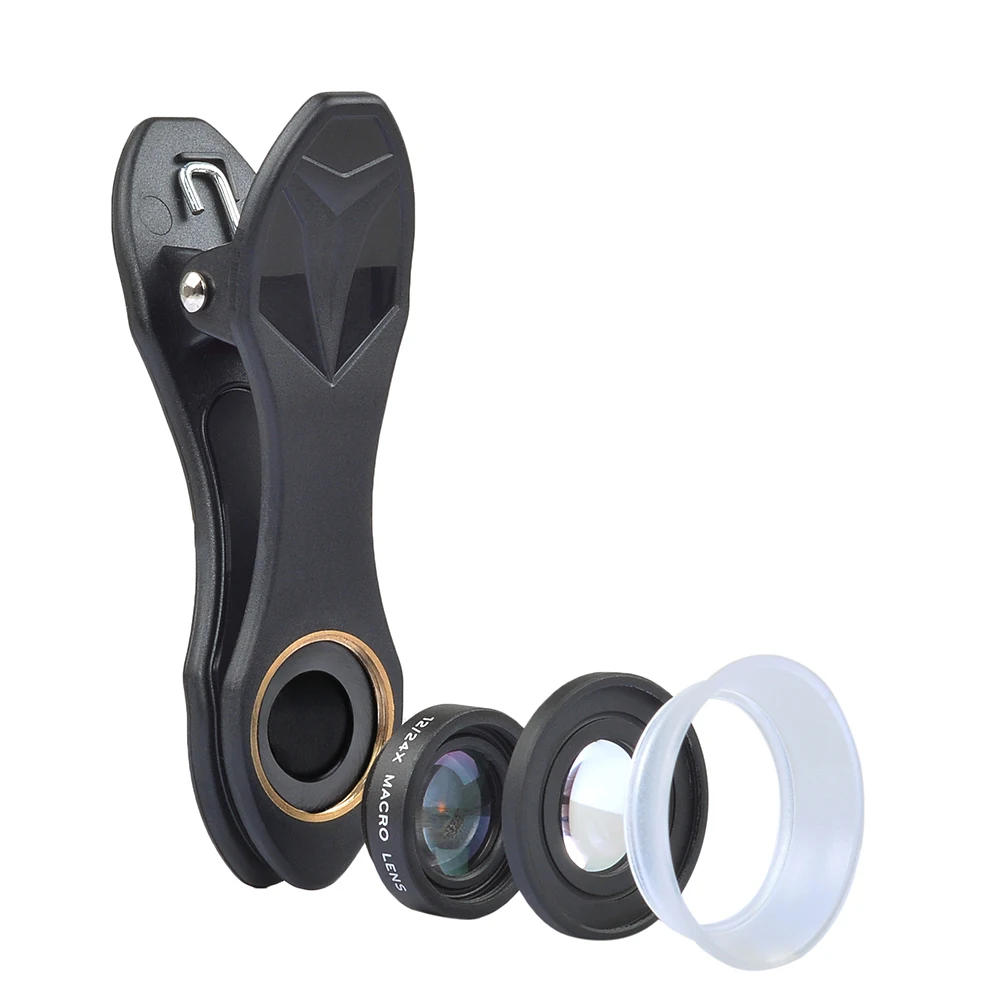 APEXEL  New 2in 1 macro lens 12x/ 24x super macro lens detechable universal clip lens for Xiaomi ios android all smartphone 24XM