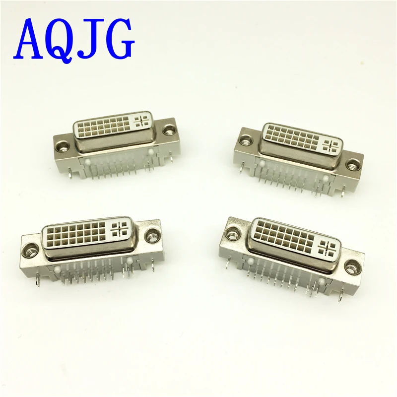 10pcs DVI 29Pin to PCB 90 Degree Female Connector Plug dvi 24+5 Pin Female socket Plug jack for Video Audio display AQJG