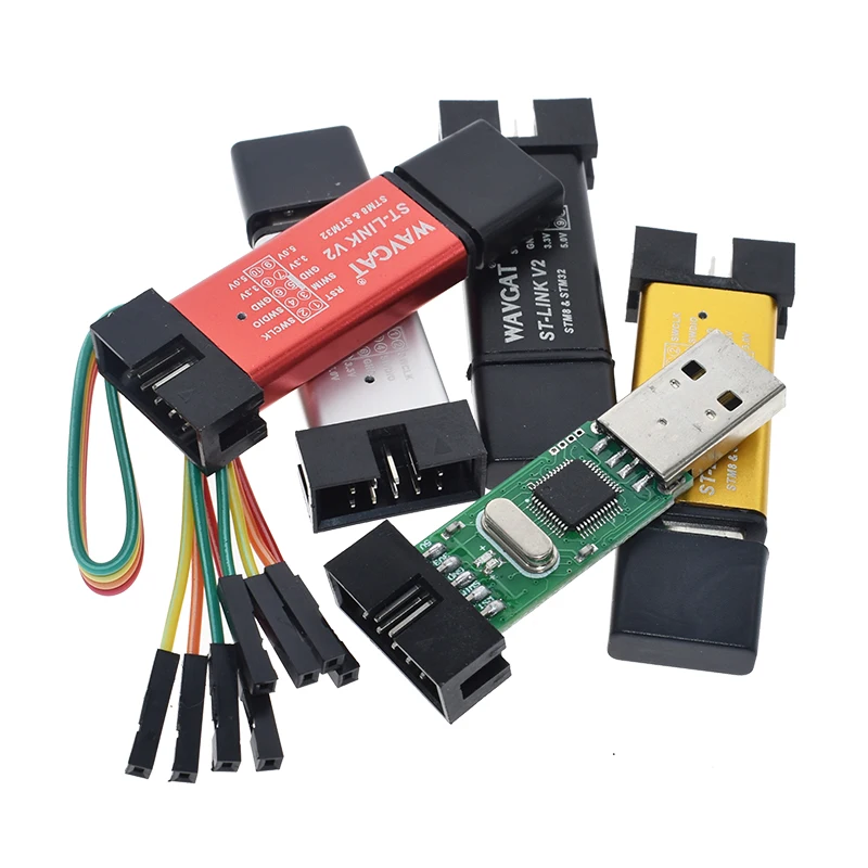 ST-Link V2 new stlink mini STM8STM32 STLINK simulator download programming With Cover