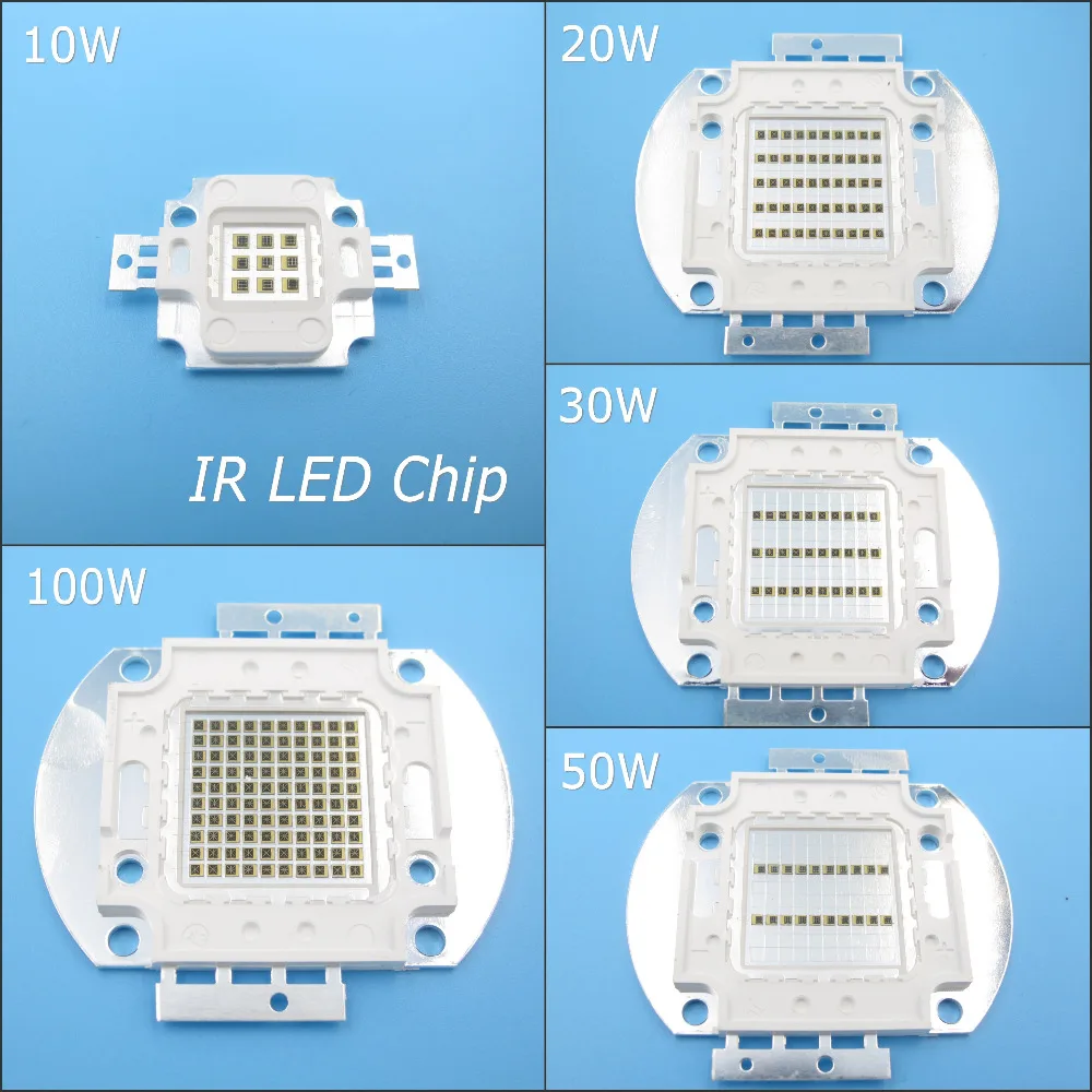 

High Quality 730nm - 740nm IR LED Bulb Chip 10W 20W 30W 50W 100W LED Lamp Epileds for Detecting Sensor Laser Flashlight