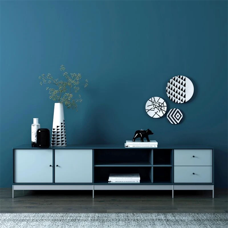 beibehang New indigo blue pure pigment color wallpaper modern minimalist Nordic bedroom living room sofa background wall paper