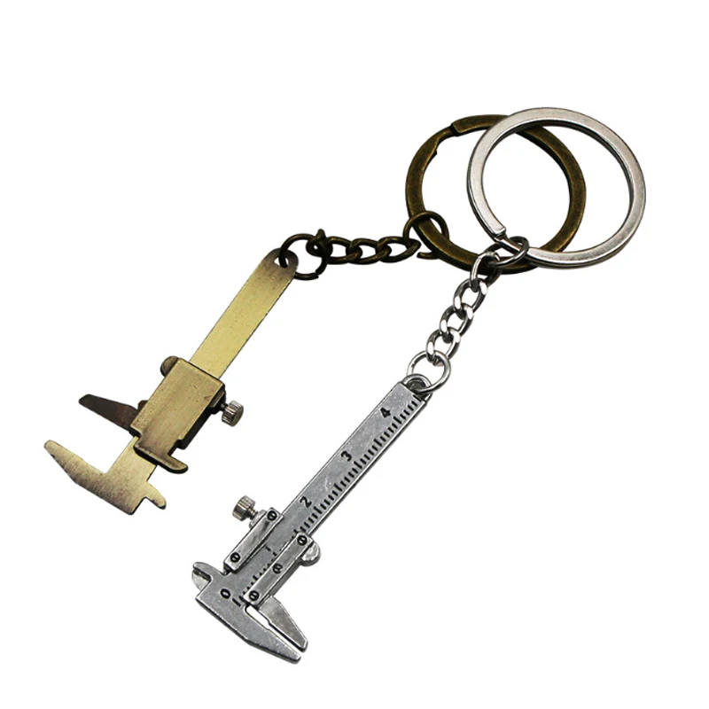 1pcs Mini vernier caliper keychain portable tool Zinc alloy keychain tool pendant 0-40mm