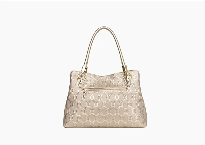 FOXER Elegante Mama-Tasche aus Rindsleder, Damen-Tragetasche mit großem Fassungsvermögen und Anhänger, vielseitige Pendler-Handtasche für Arbeit und Alltag – Detail 12