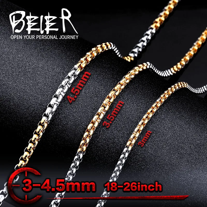 Wholesale Stainless Steel Half Part Man\'s Fashion Necklace Chain BN1012