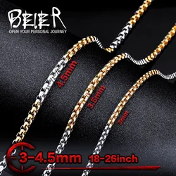 Wholesale Stainless Steel Half Part Man's Fashion Necklace Chain BN1012