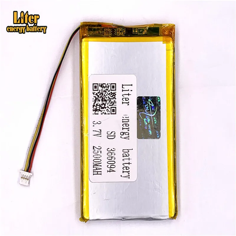 ปลั๊ก 1.0-4P 366094 356095   แบตเตอรี่ลิเธียมไอออนโพลิเมอร์ 2500mah 3.7V แบบชาร์จไฟได้สําหรับกล้องดิจิตอล