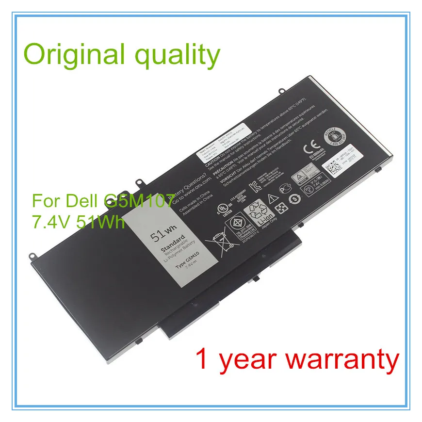 51WH Laptop Battery G5M10 For E5450 E5550 Notebook 15.6