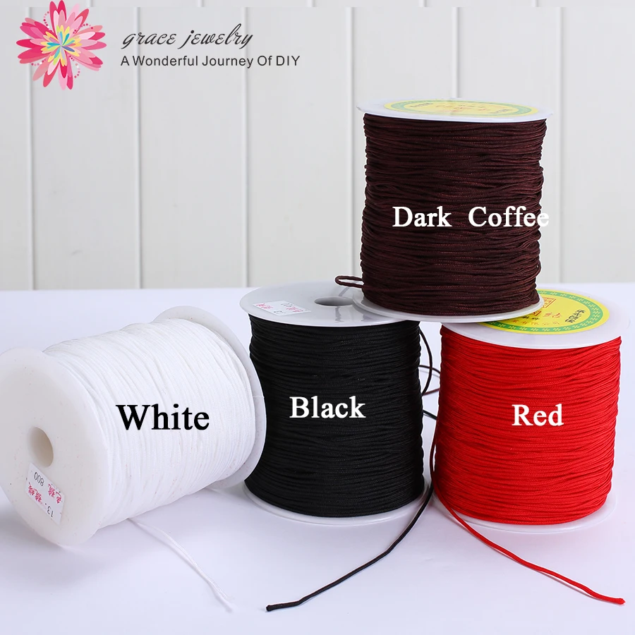 

20m/lot 1.5mm Polyester Chinese Red Knotting Cord Macrame String Braided Weaving Thread For Bracelet Jewelry Pendants Making Diy