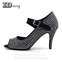 Rhinestone Latin Dance Shoes Diamond Girls Ballroom Latin Shoes Sneakers Woman Dance Salas Shoes Women Hot Sale JuseDanc