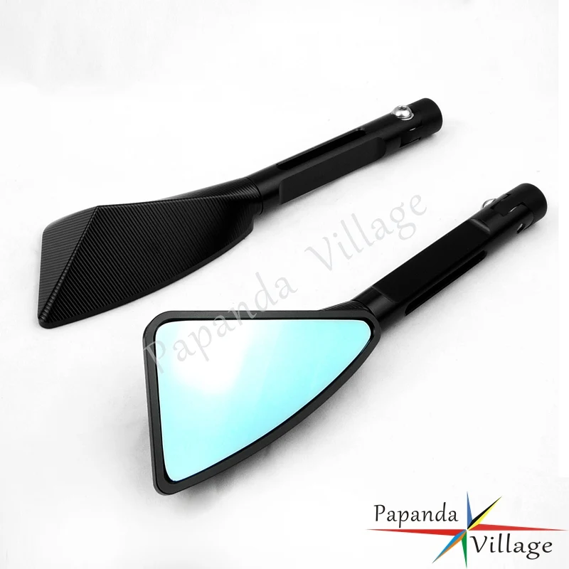 Papanda Motorbike CNC Aluminum Black Rearview Mirror Side Mirror for Honda CB1000R CB1300 Suzuki GSF1250 GSF600 Yamaha FZ1 FZ6