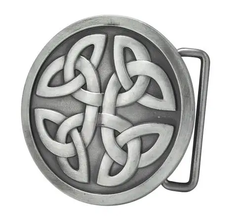 Mens Celtic Cross Knot Mystic Circle Goth Intwine Belt Buckle 154