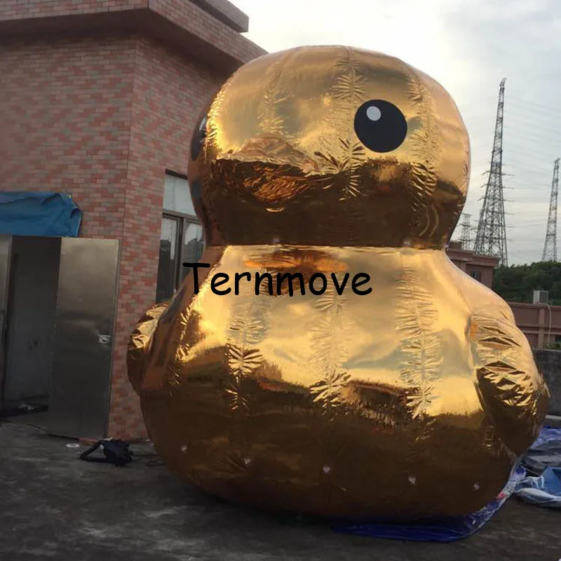 giant inflatable promotional duck gold mirror duck replica inflatable balloon decoration,giant inflatable mirror ball