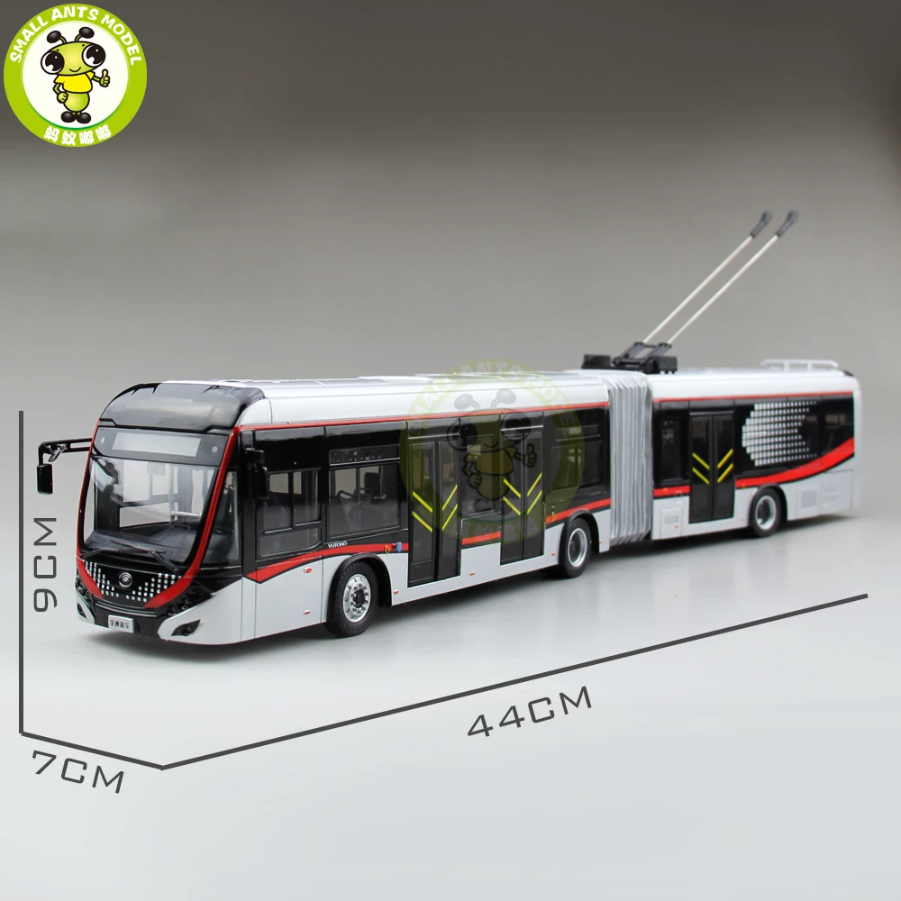 1/42 YuTong Bus ZK5180A City Bus Trolleybus Articulated bus Diecast Bus Model Gift Collection Hobby