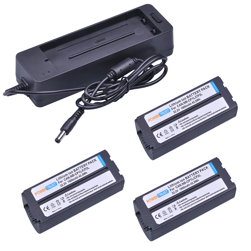 PowerTrust NB-CP2L CP2L NB-CP1L Bateria z ładowarką do Canon SELPHY CP100 CP200 CP220 CP330 CP400 CP510 CP600 CP710 CP1300