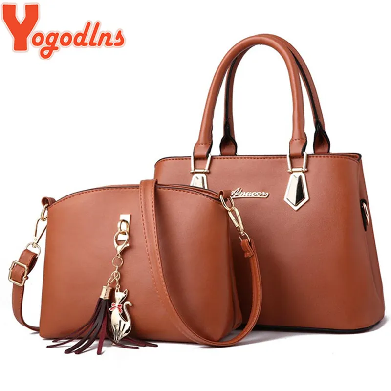 Yogodlns Womens PU Leather Handbags Designer Soft Shoulder Bags For Women Messenger Bags Crossbody Bags Top-Handle Bags Bolsa