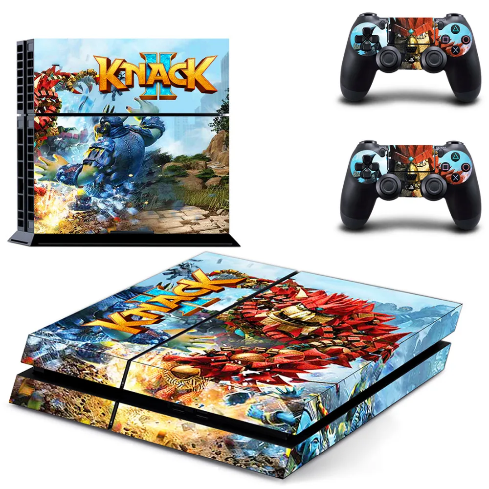 Knack 2 ps4 adesivo de pele decalque para sony playstation 4 console e 2 controladores ps4 adesivo de pele vinil
