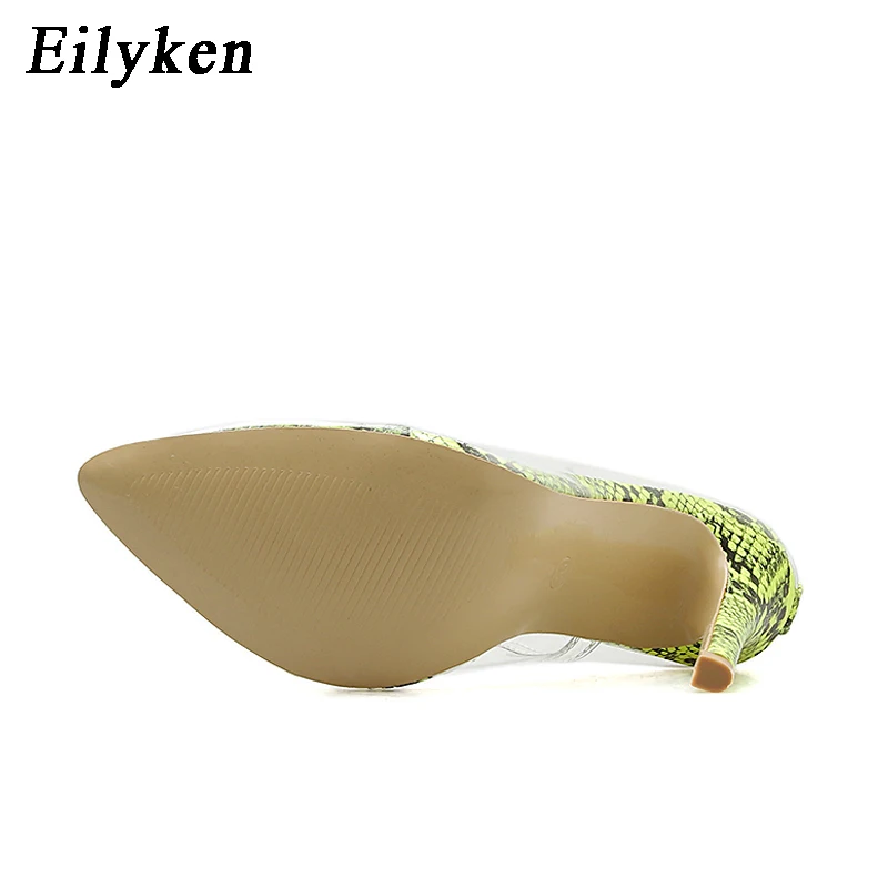 Eilyken Street Style PVC Transparent Women Pumps Perspex Clear High Heels Shoes Pointed Toe Nightclub Party Sandals