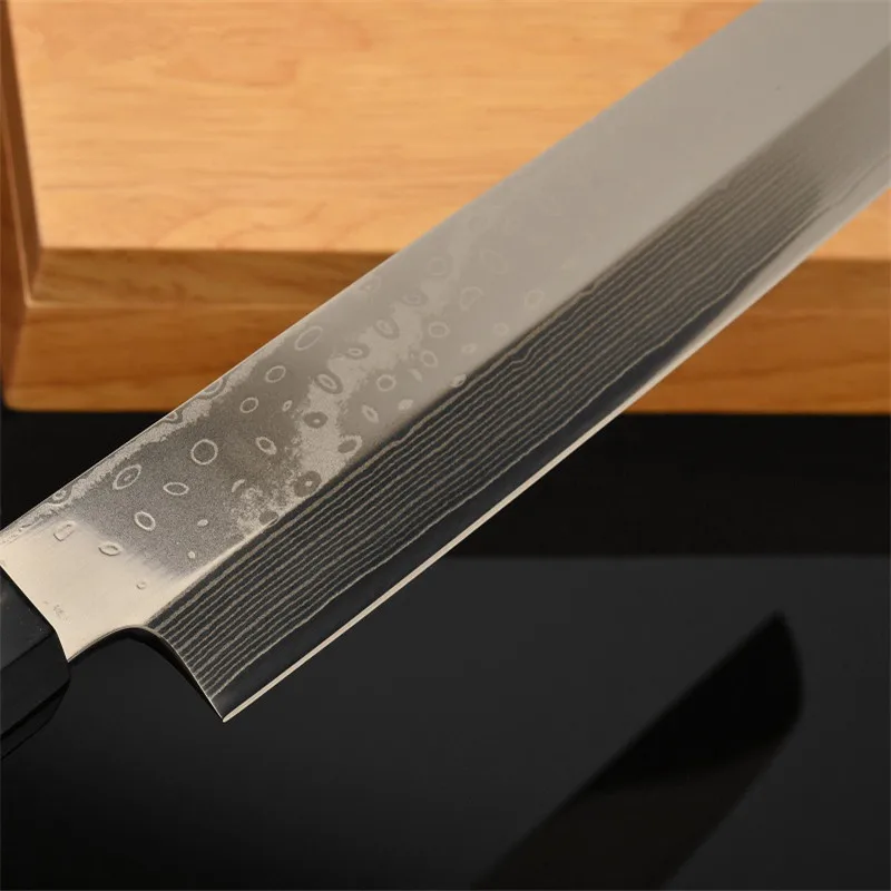 Japanese Damascus VG10 Steel Razor Sharp Salmon Fish Filleting Sashimi Kiritsuke Fujo Chef Knife