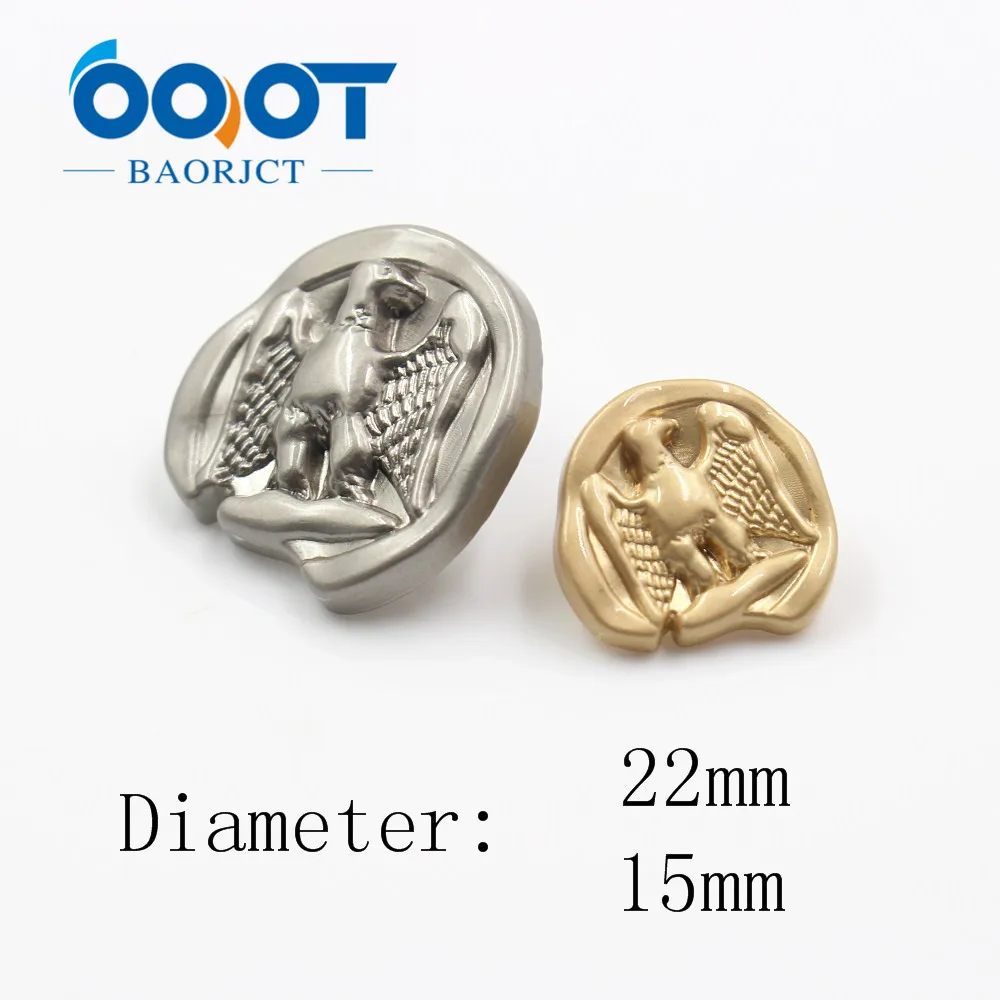 OOOT BAORJCT A-18315-15,10 pcs,22/15 mm High quality classic fashion metal buttons clothing accessories DIY handmade