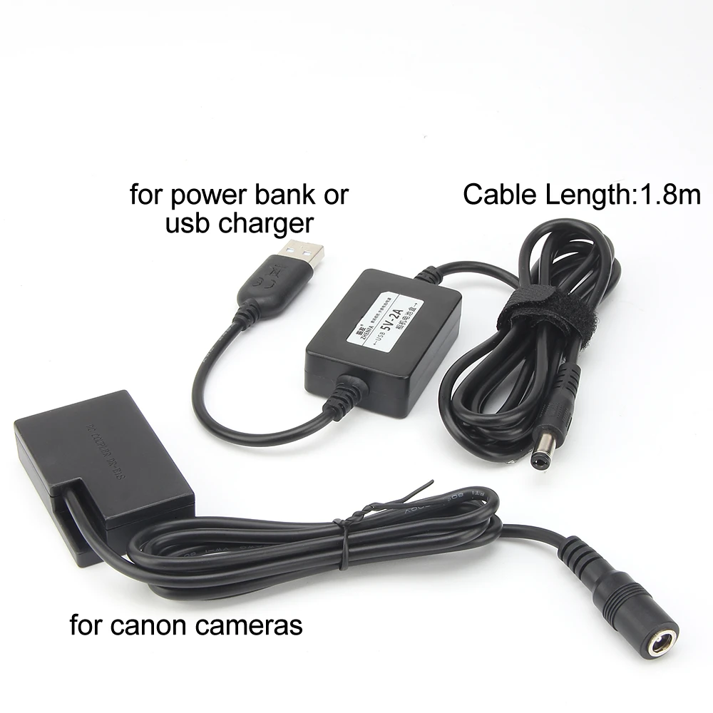 بطارية USB وهمية لكانون, محول طاقة, EOS, R50, R10, RP, 750D, 760D, 77D, 800D, 850D, 200D, Rebel, SL2, Kiss X8i, T6i, t6S ، من