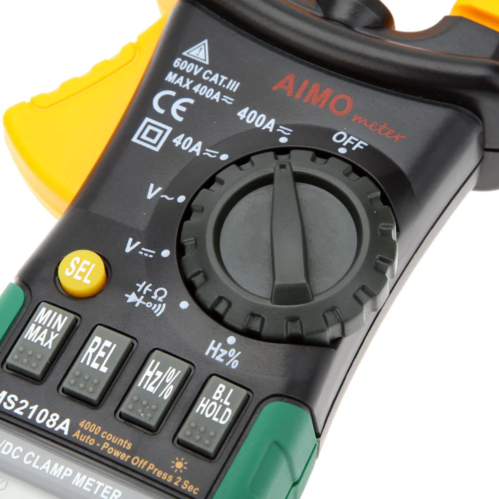 Imagem -05 - Multímetro Digital Braçadeira Medidor de Corrente Pinça ac dc Tensão Corrente Capacitor Resistência Tester Ms2108a