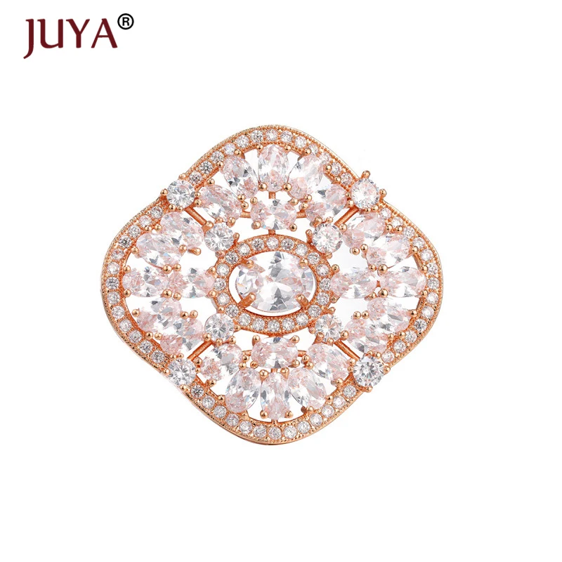 Top Quality Luxury AAA Cubic Zirconia Crystal Big Charm diy Jewelry Spacer Pendant Connectors For Pearls Jewellery Making