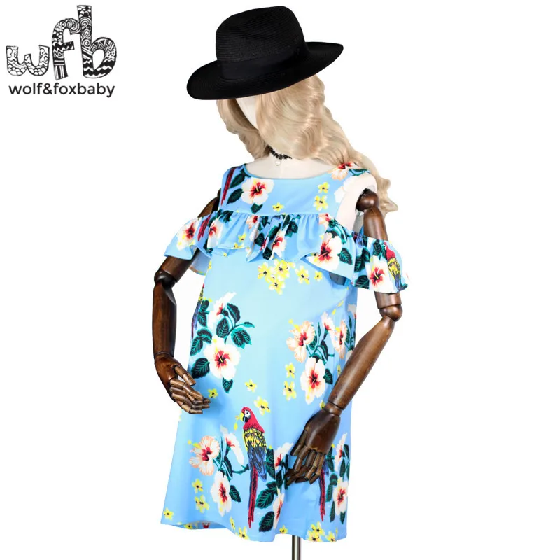 Retail Pregnant women Large size dress printing flower short sleeve Slim Fit Strapless O-neck casual dress summer