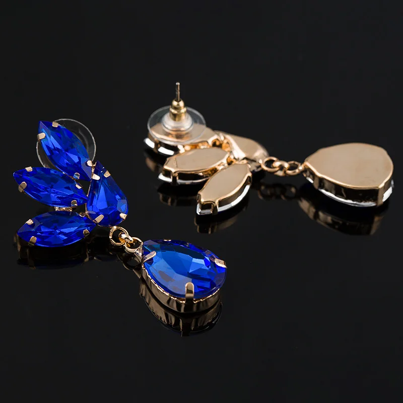 YFJEWE Ethnic Tribal Blue Floral Drop Earring for Women Big Stone Flower Dangle Earring Boho Chic Earrings wholesale E514