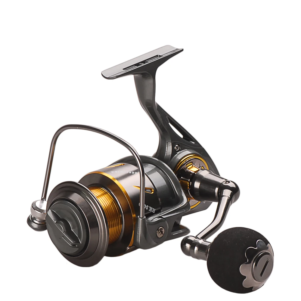 Yumoshi RK5000-9000 Series Fishing Reel 14BB Full Metal Spinning Reels Carretilha Molinete Peche Fishing Tackle Pesca Wheel