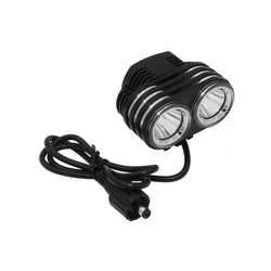 Ultra fogo lanterna LED bicicleta, frente e traseira cauda luz, DC 4 modos, cabeça tocha, lâmpada de bicicleta, 2500LM, 2x, XM-L2